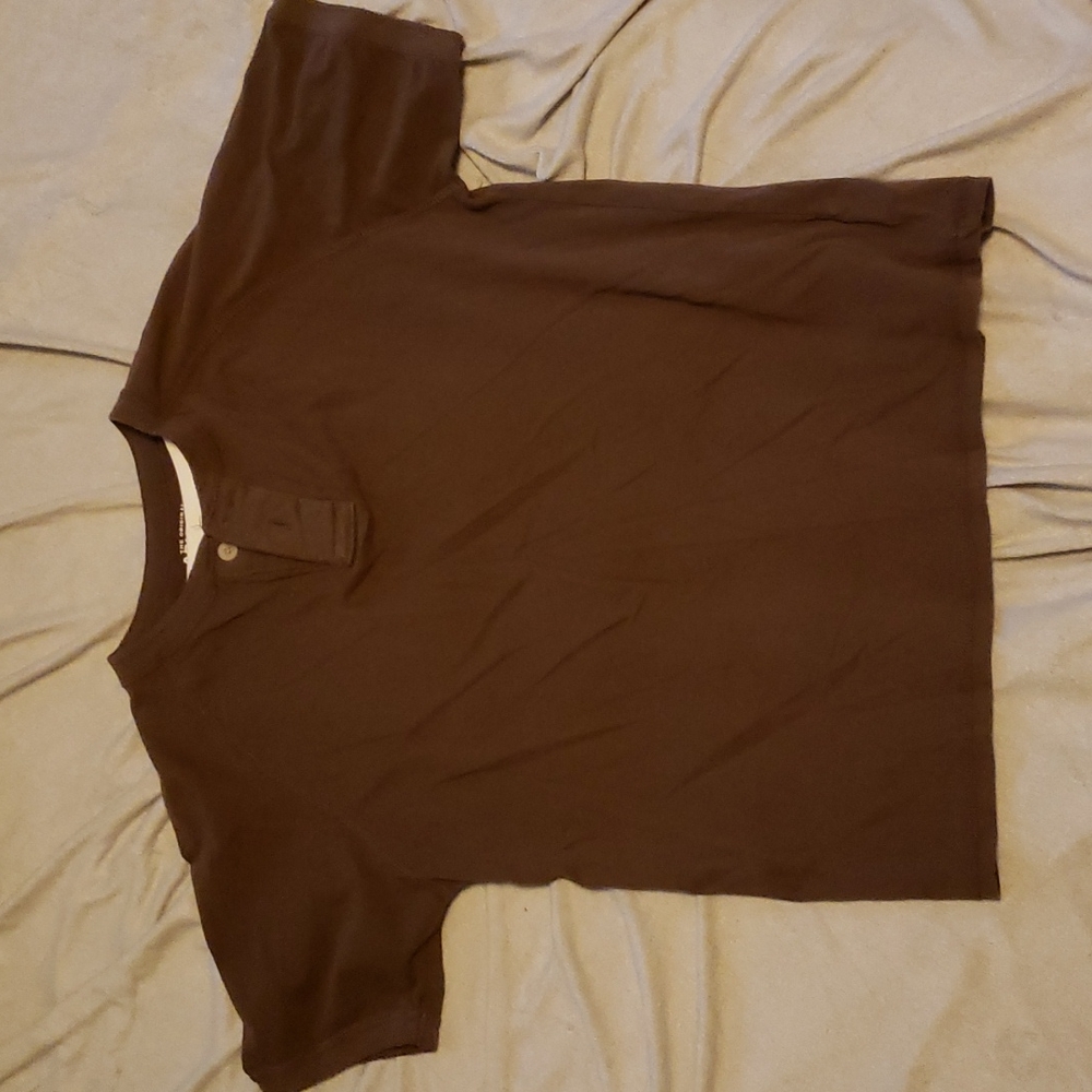 Brown Arizona henley tshirt size L